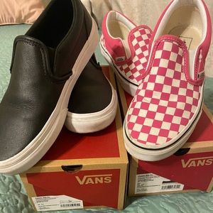 Bundle of 2 pairs of beautiful Girls Vans size 4